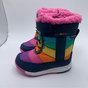 Merrell Little Kid's SZ6M Rainbow Alpine Puffer Waterproof Boot Toddler 2033